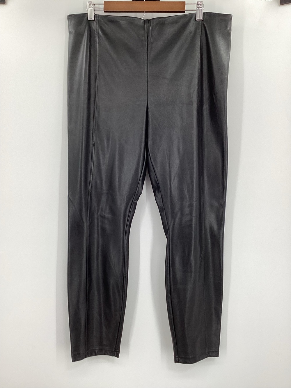 Nicole Miller Black Faux Leather Leggings